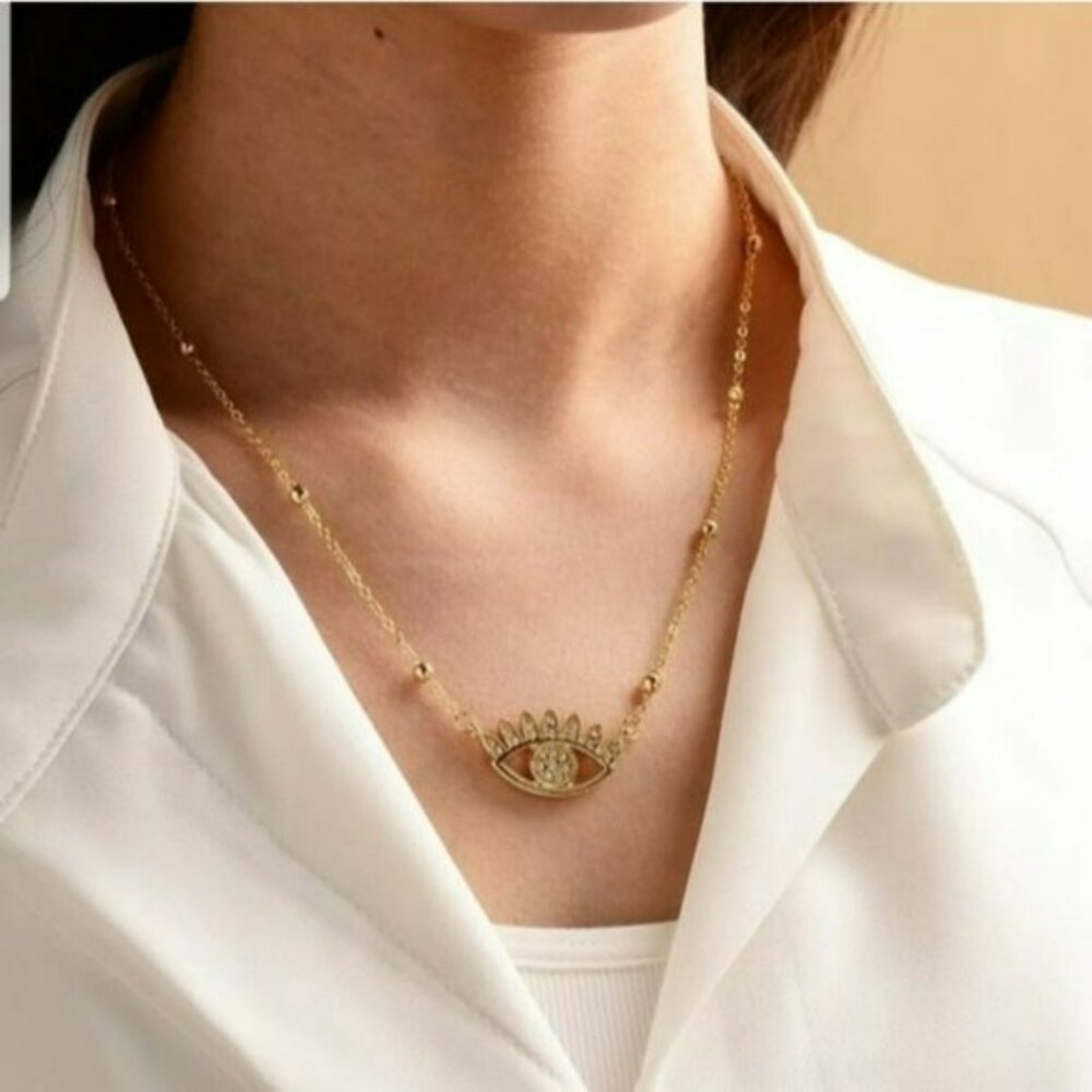 *Janelle* Stone Eye Necklace